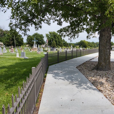 St. Mary's Cemetery - new sidewalk photo