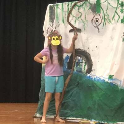 Second year of camp we did theater and the campers made props, costumes, and sets during the week.