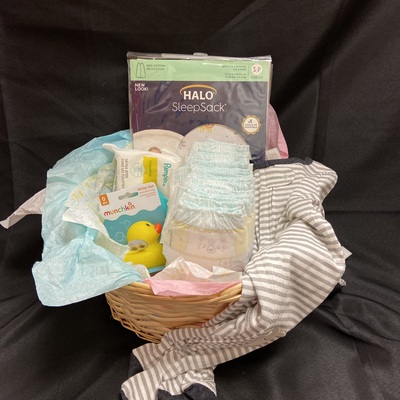 A sampling of items included in the gifts bag given to every family in attendance.