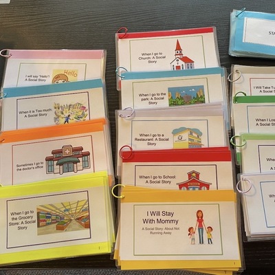 Boardmaker Social Story Books used for children at Lakeside Terrace